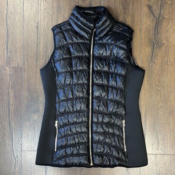 MICHAEL Michael Kors Black puffer vest SZ LG - Picture 1 of 7
